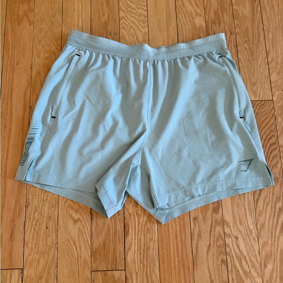 Gymshark Men's Sky Blue Athletic Shorts - Picture 1 of 6